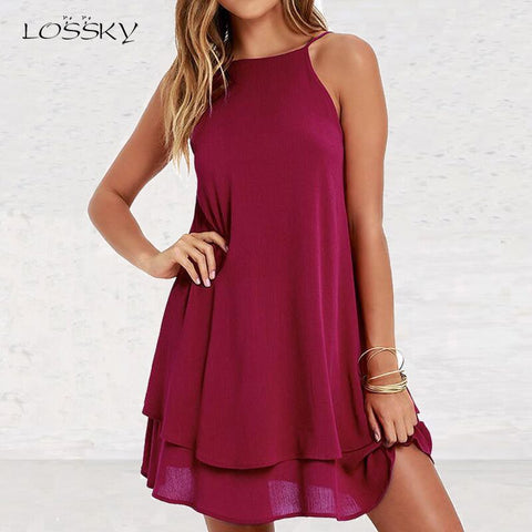 Sexy Slash Neck Mini Short Dress Sleevelee Slim Slash Mini Party Dress