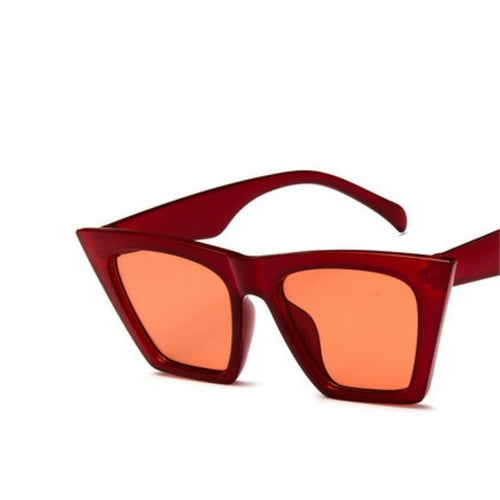 2019 nouvelle marque lunettes de soleil lunettes carrées personnalisé yeux de chat coloré lunettes de soleil tendance polyvalent lunettes de soleil uv400 rideau