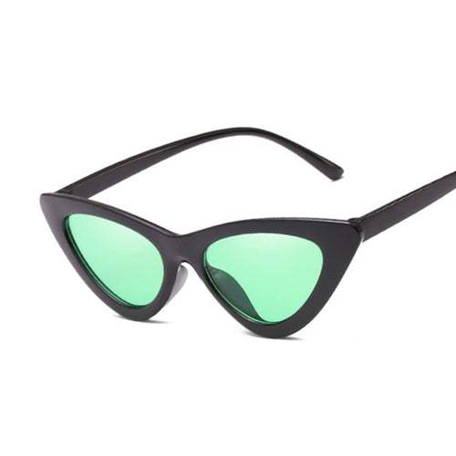 Sexy olho de gato óculos de sol feminino marca designer espelho preto triângulo óculos de sol feminino lente máscaras para senhoras eyewear uv400